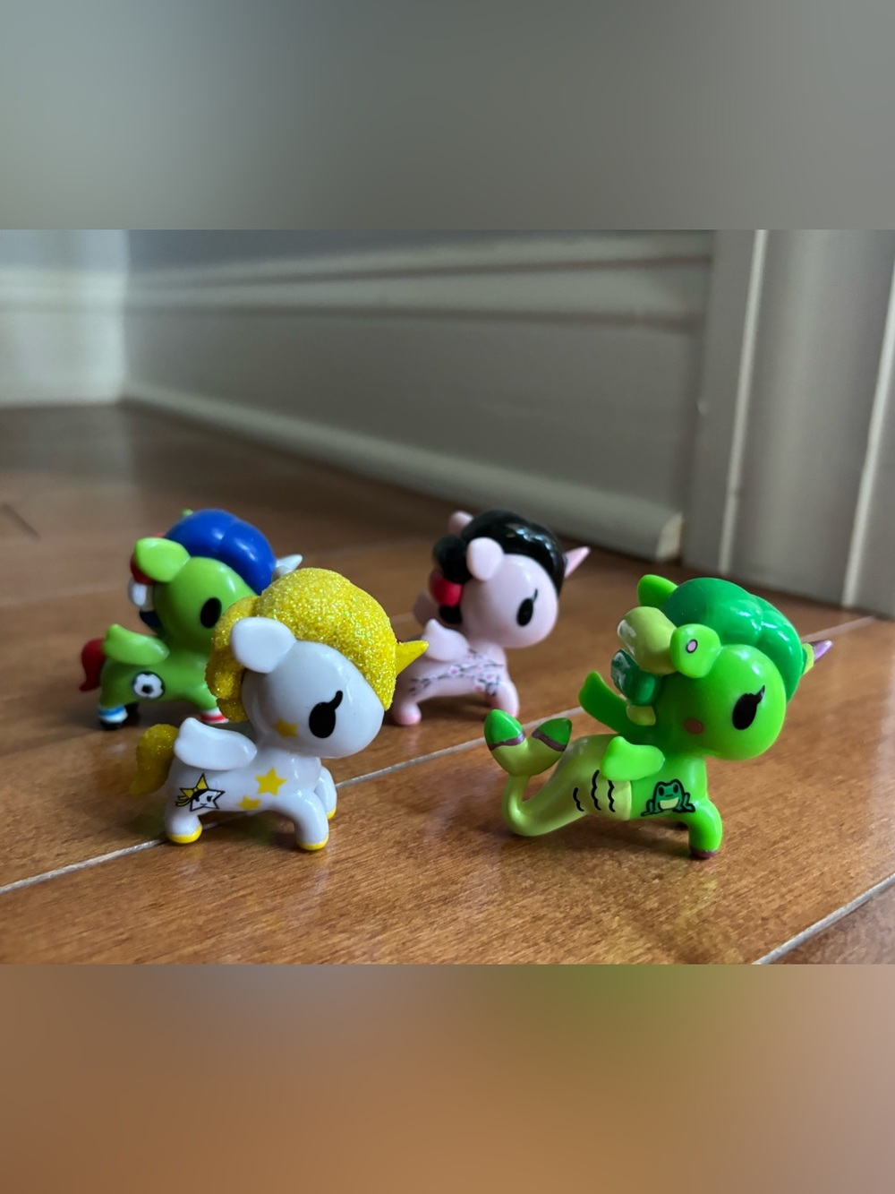 Tokidoki Unicorno Neon Star Squad Pack Glitter-Haired Unicorn Figurine Lot